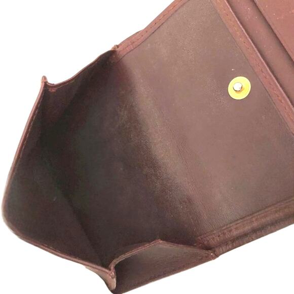 Must de Cartier Bordeaux Leather Bifold Wallet, 3.9"x3.9" - Picture 7 of 9